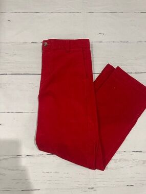 Vineyard Vines Kids Red Corduroy Pants size 16 adjustable waist